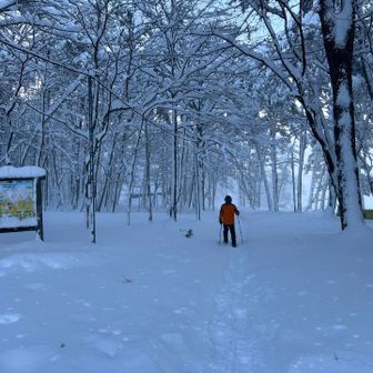 今日は鞍掛山
最初からラッセルでした