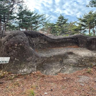 ベンチっぽい岩