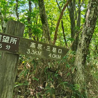 山頂から少し先にある展望所に向かう