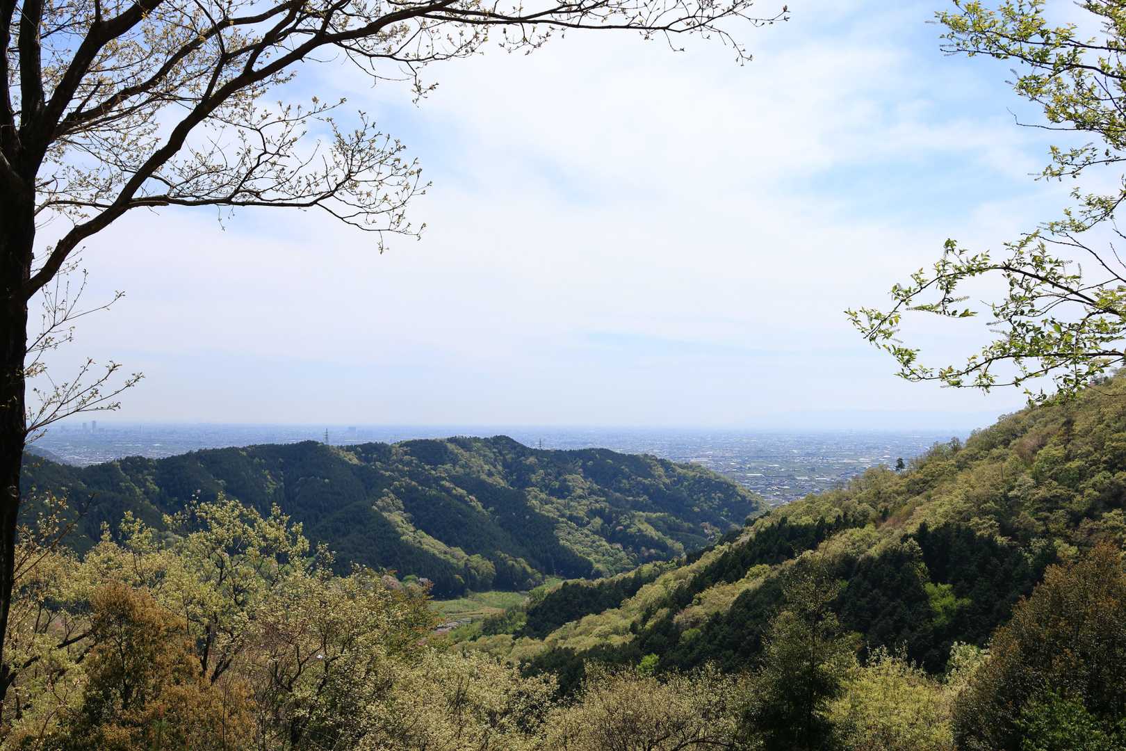 祐向山と文珠山の間の鞍部の展望箇所。