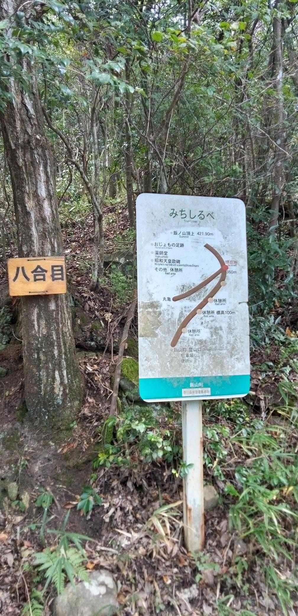 8合目に来た。ここで階段地獄は終わった❗すぐに👈️左側に登って行きます❗😁💦