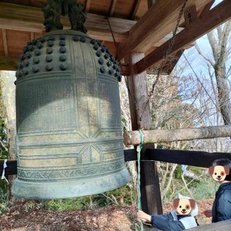 頂上の鐘。みんな神聖な気持ちでつきました。