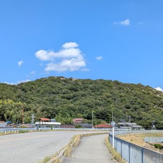 升田山見えてきた〜暑そう🤣
