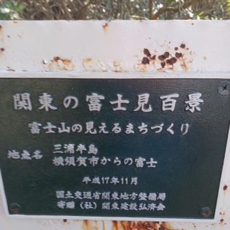 武山の山頂の少し手前にに関東の富士見百景