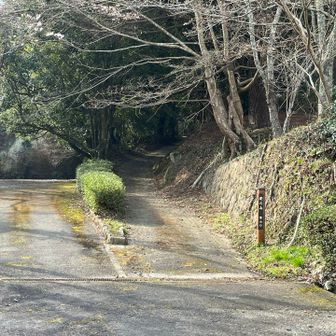 発心山登山口。しばらく舗装路