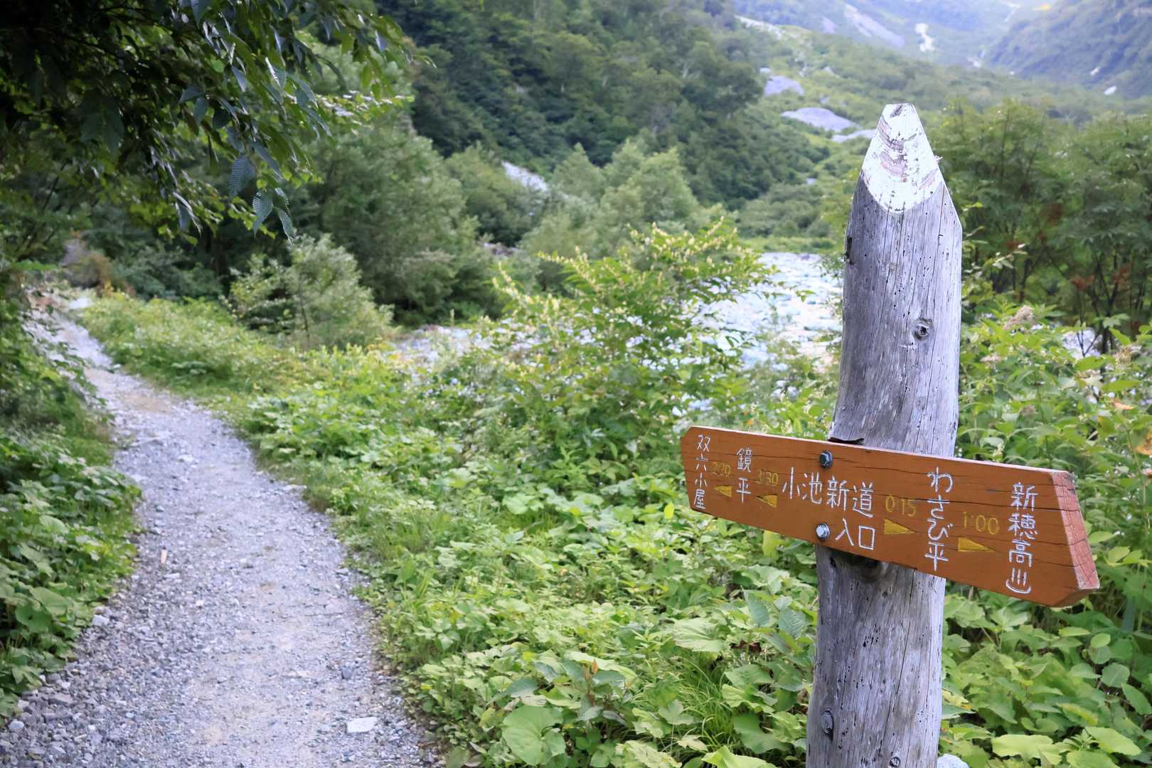 段差が低くて歩きやすい（けど長い）小池新道をスッタカ歩いて登山口まで戻って来ました
