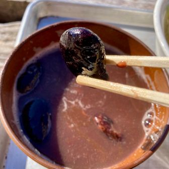 花豆のお汁粉は初めて食べました