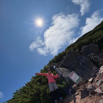 頂上着いた時だけ晴れた☀️