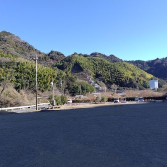 下山。上の駐車場はほぼ満車。