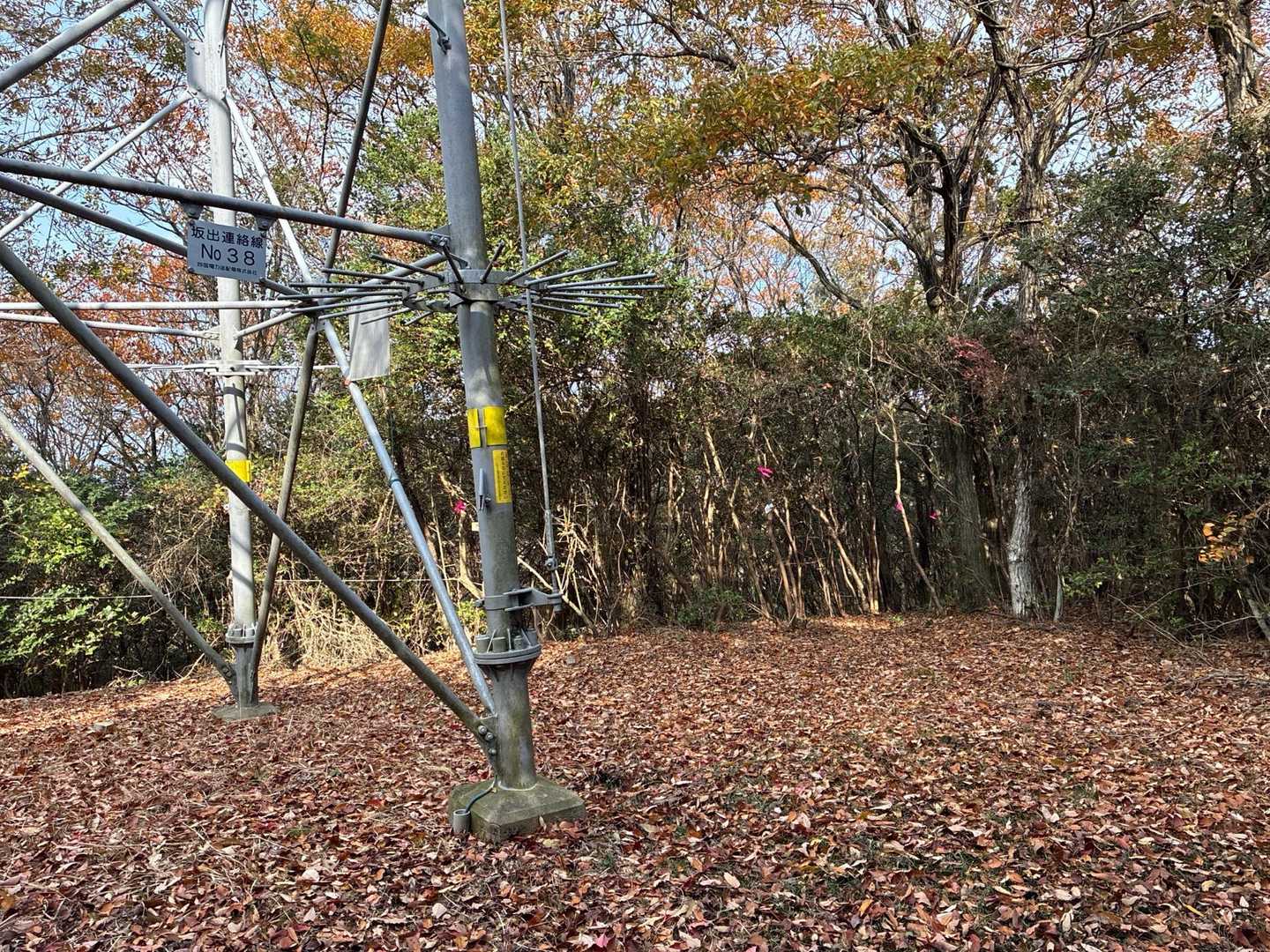 横山の山頂表示は地図と少し離れている