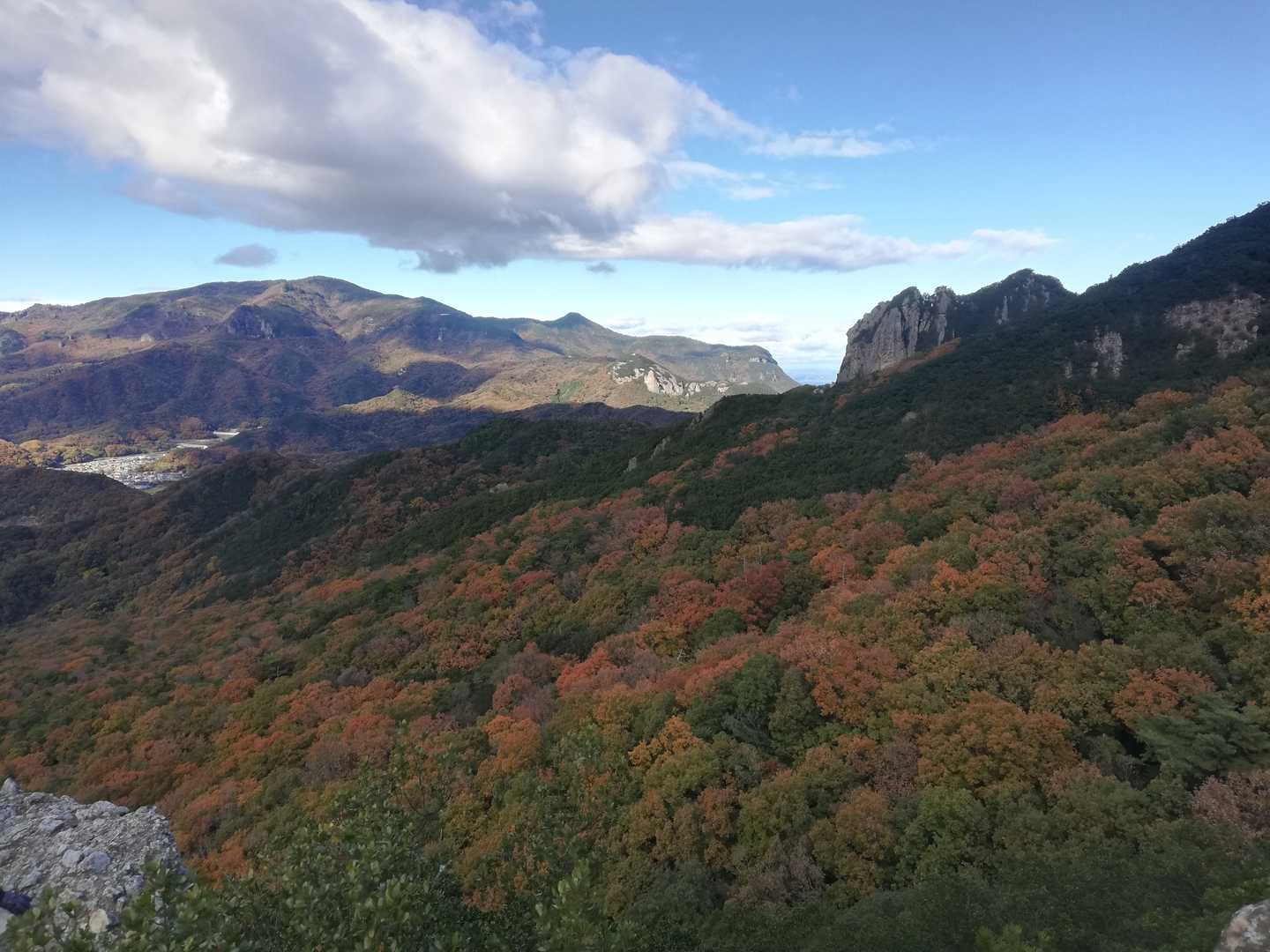 丸金前バス停-碁石山登り口-碁石山-洞雲山-洞雲山・碁石山 縦走コースの写真