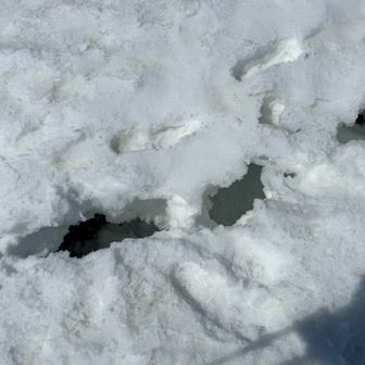 深さ1〜2m穴
万が一落ちたら脱出するにはピッケル⛏️あった方がいいかも