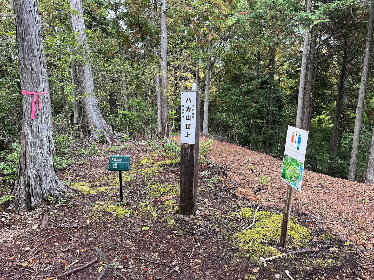 看板には何故かハカ山と書いてありました…