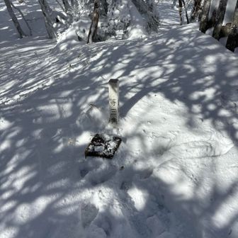 雪は三角点が埋まるくらい。