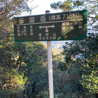 ここから三国山の登山道が怖かった。