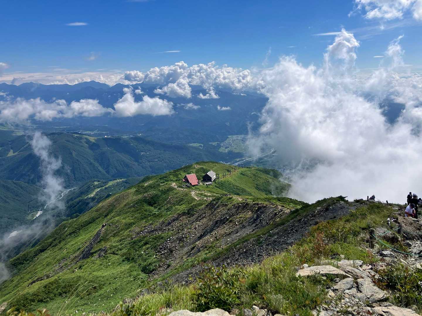 八方山-扇雪渓-丸山ケルン-唐松岳-不帰嶮-天狗の頭-猿倉 縦走コースの写真
