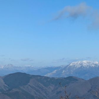 奥左から能郷白山　白山　手前伊吹山🌼