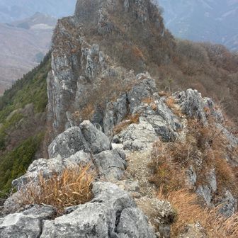 どうやってあそこまで行くの？。
この痩せ尾根がとても恐かったです。