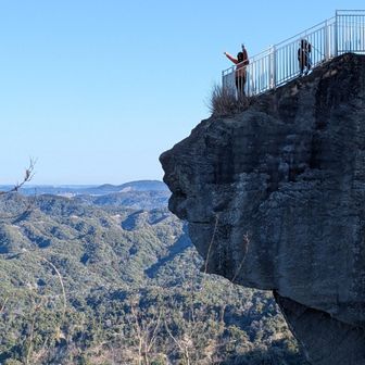 地獄のぞき：展望台からの景色、全く恐怖感なしと強がり😆