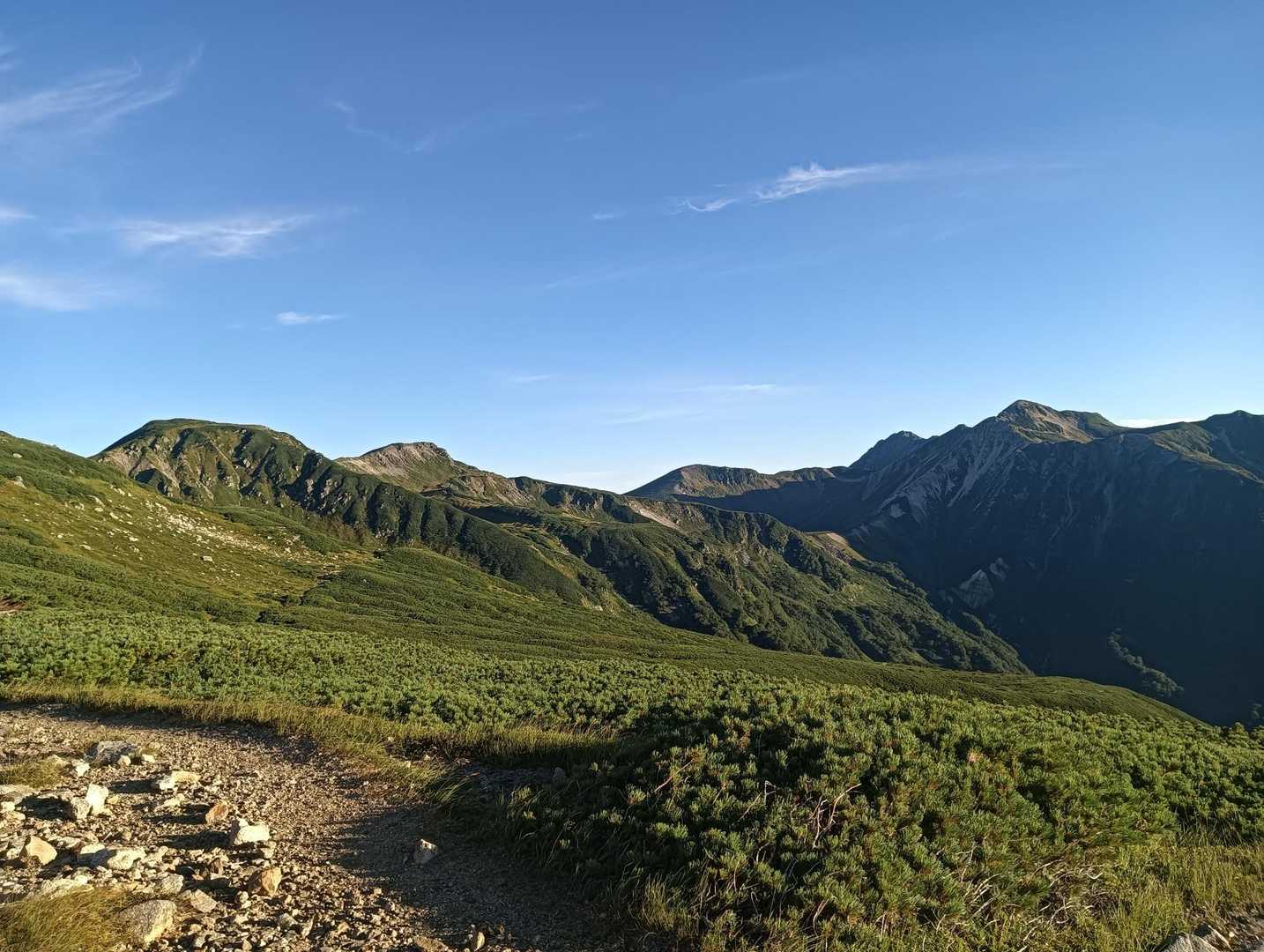 薬師岳登山口-五光岩ベンチ-太郎山-北ノ俣岳-赤木岳-中俣 縦走コースの写真