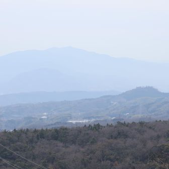 今日は霞んでいる