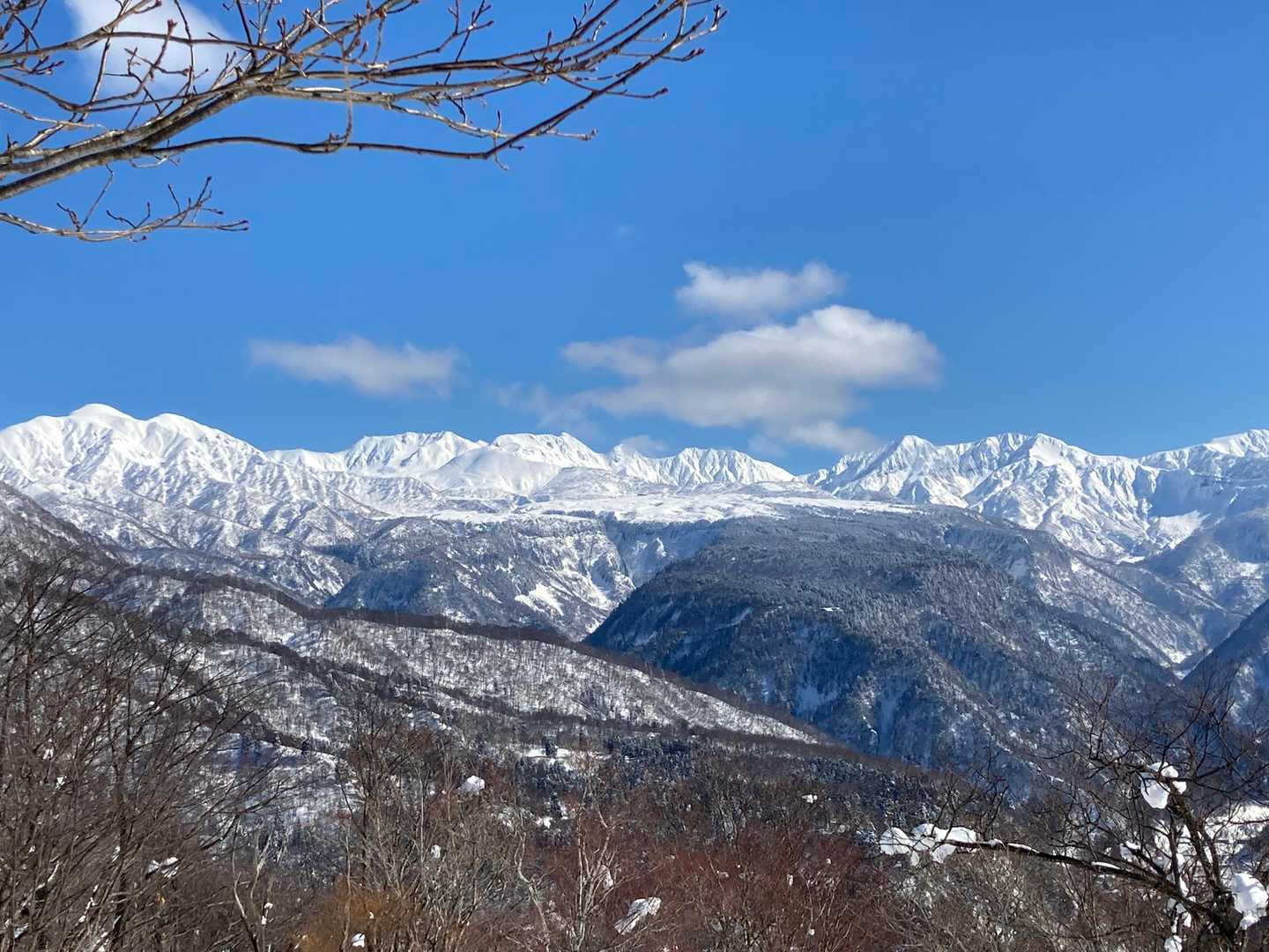 立山連峰がくっきりと映えてます