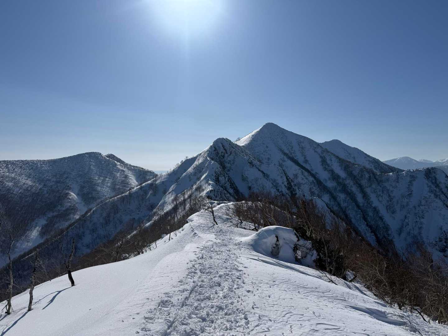 笹谷峠-カケスガ峰-雁戸山 往復コースの写真