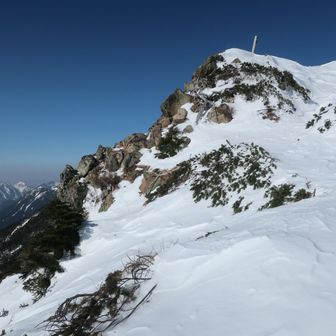 やっとのことで女峰山のピークへ