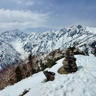 中遠見のケルン。見飽きない景色。