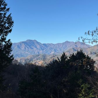 三ツ峠山と本社ヶ丸。