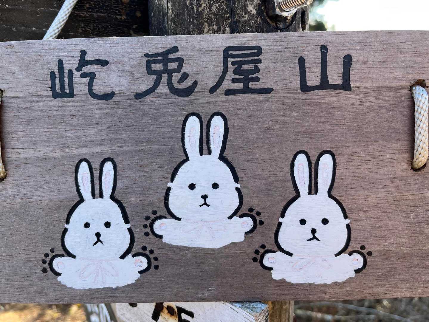 ３羽の🐇🐇🐇前足で８、７、５を教えてくれます。標高875m！