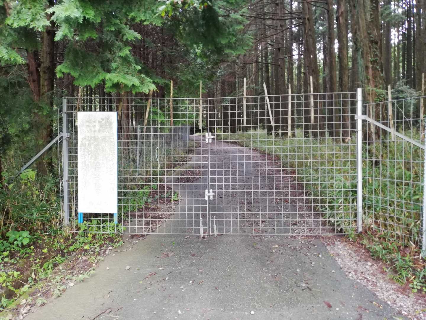 獣用の柵を開けて先に進みます
