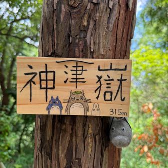 神津嶽
看板あると嬉しい☺️しかもトトロもお出迎えとは🤭