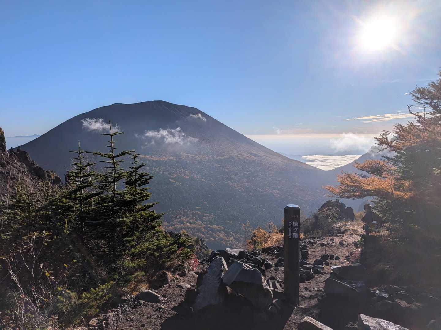 槍ヶ鞘。
浅間山キレイに見えました✨