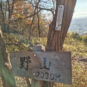 野山山頂
東南側、特に西側から北へかけての眺望がなかなかいいです