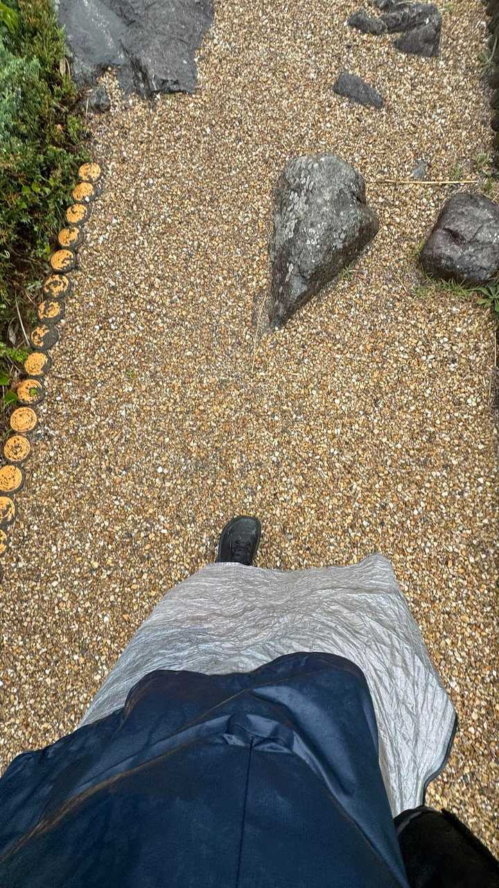 DCFのレインスカートでパンツは濡れずに済みました