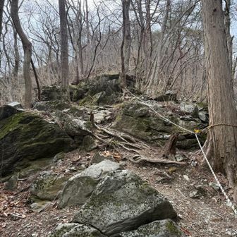 ココからはロープ🪢捕まりながら