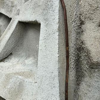 途中で拾った木の枝を杖代わり
長い階段では助けられました