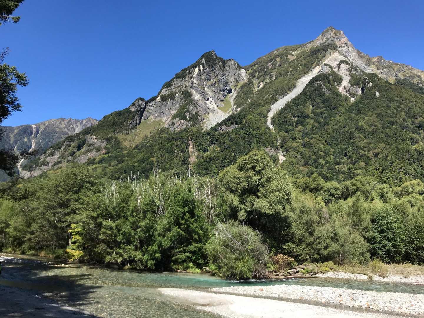 上高地バス停-河童橋-徳沢登山口 縦走コースの写真