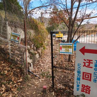 宗教施設の南側はずっと治山の工事をしてますな👷