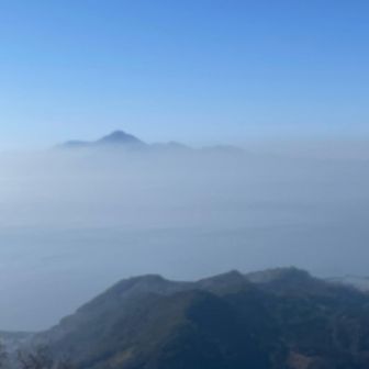 着いたー✨雲仙も雲の上から顔を出していました