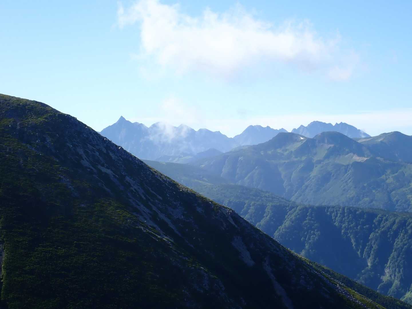 穂高連峰も見えたね