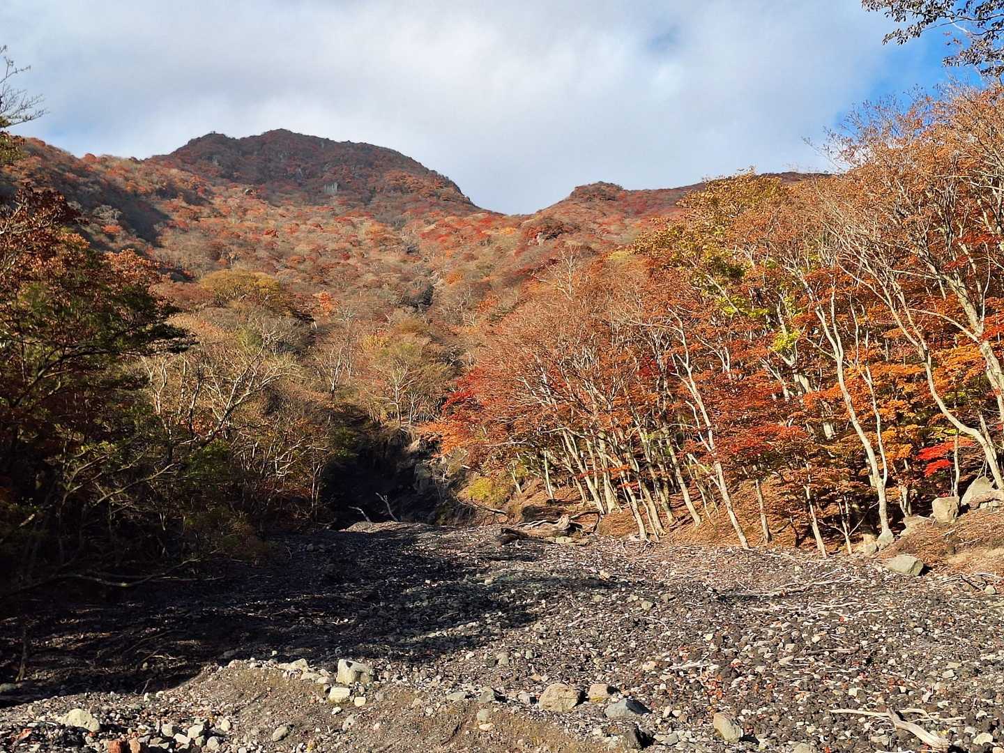 正面には大船山が見える✨
紅葉が素晴らしい。