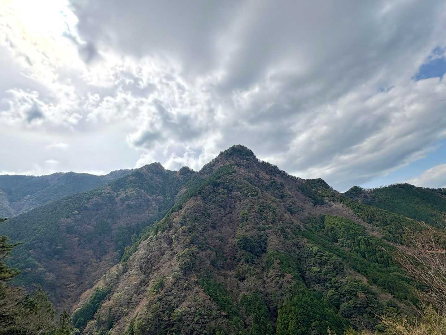 今日歩いた、手前から奥のとんがり飯盛山
までのルート⛰️