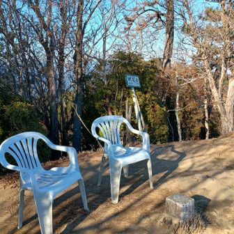 観音岳の看板が立て掛けてありました。風対策！？