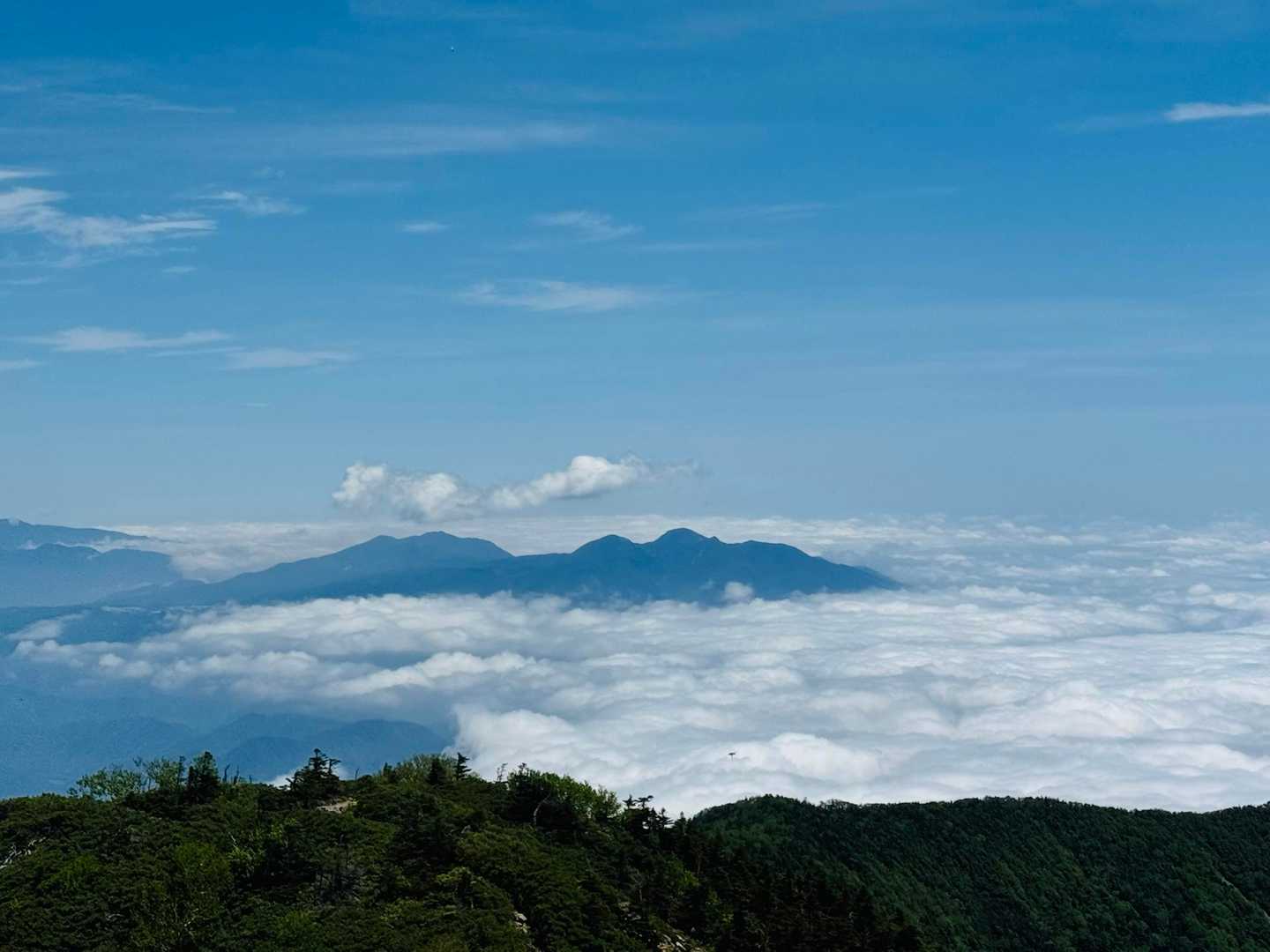 梵字飯場跡-志津峠-大真名子山-小真名子山-富士見峠-女峰 周回コースの写真