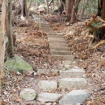 石段。