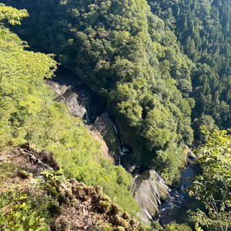 袋田の滝を上から！
水少ない