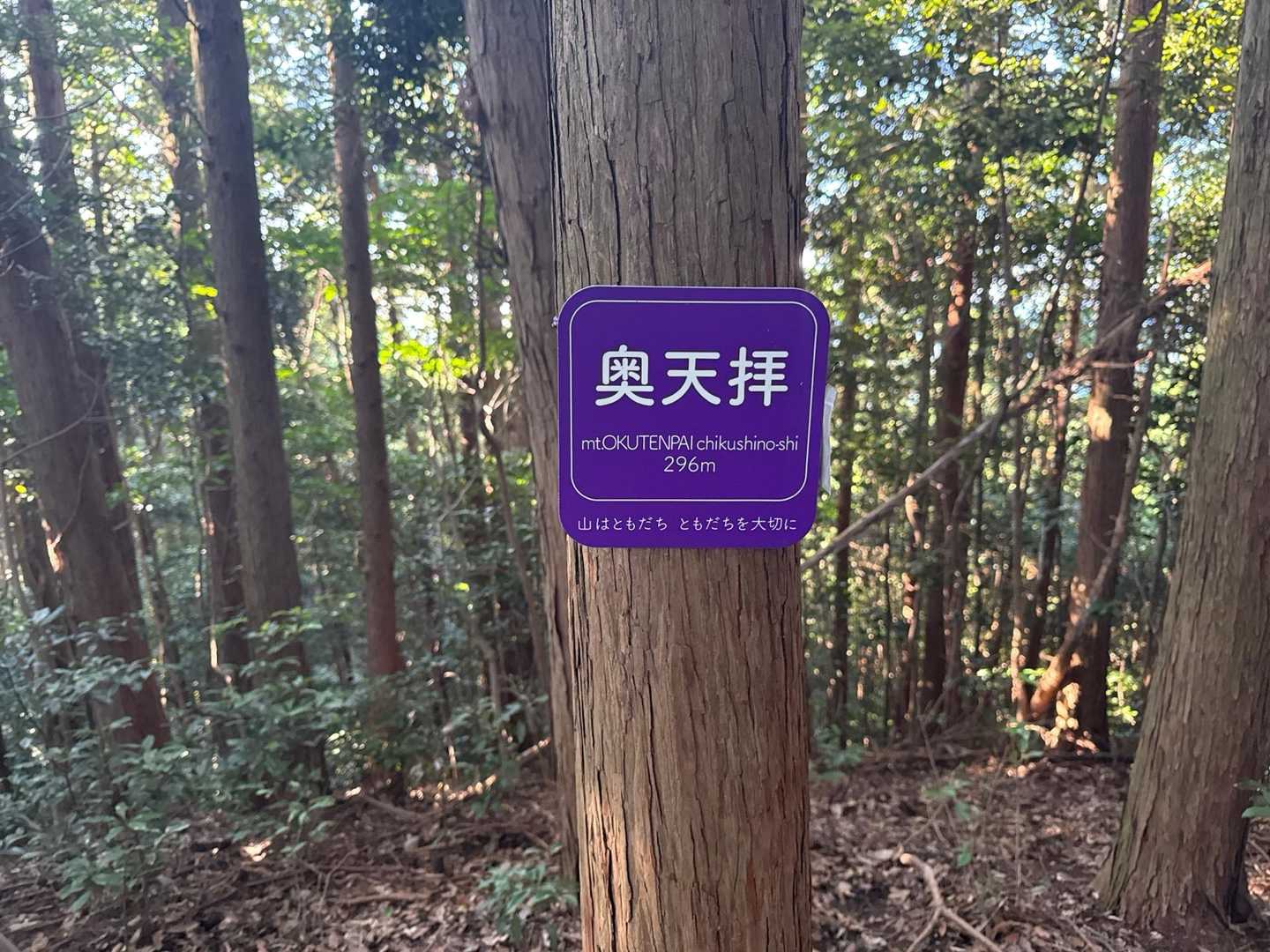 奥天拝-天拝山 往復コースの写真
