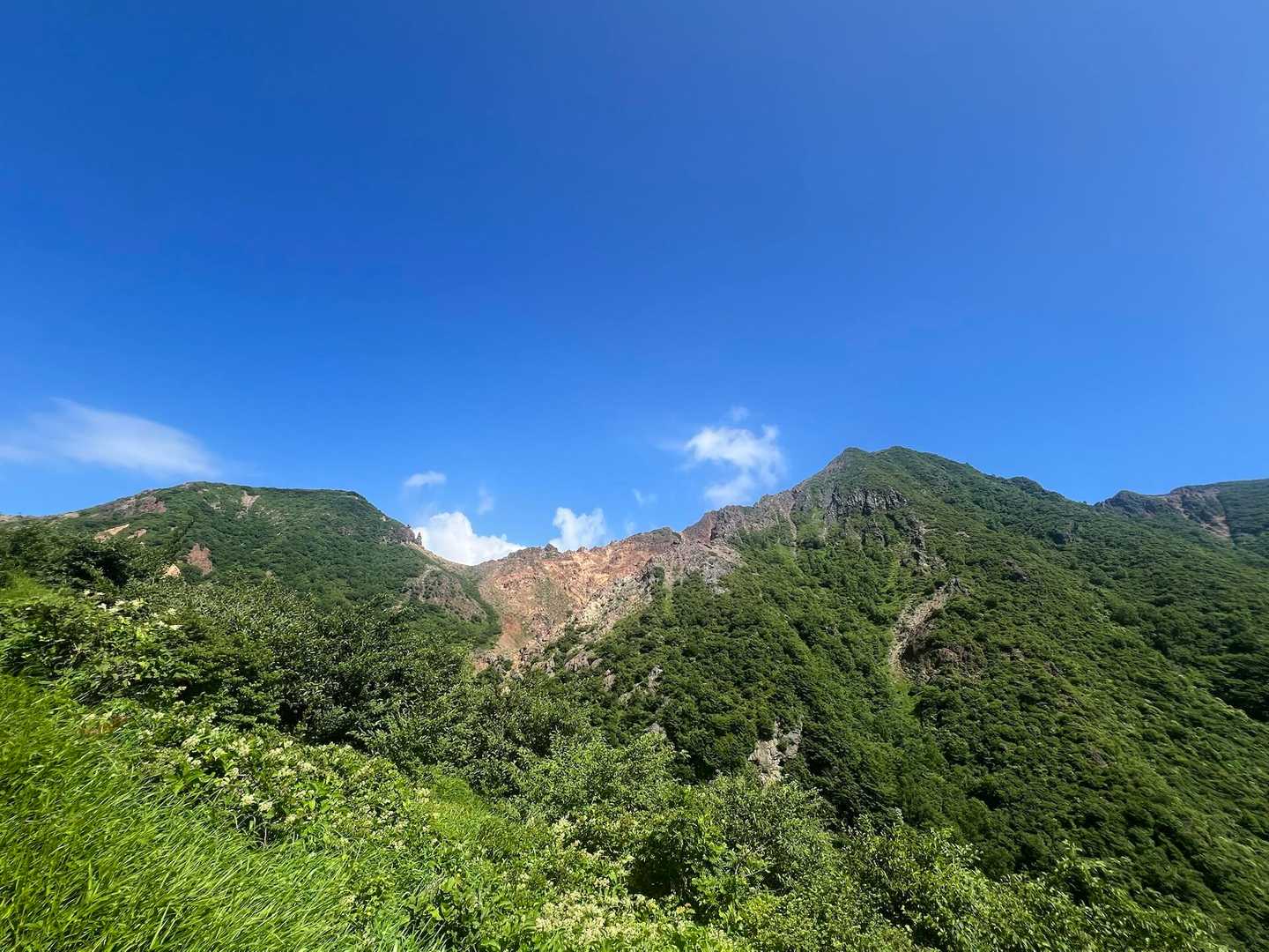 峠の茶屋登山口-朝日の肩-朝日岳-熊見曽根-1900m峰 往復コースの写真